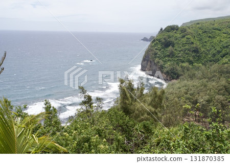 View of Pololu Valley Lookout on the Big Island of Hawaii View of Pololu Valley Lookout on the Big Island of Hawaii 131870385