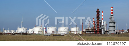 Distillation columns, pipes and other equipment furnaces refinery. Distillation columns, pipes and other equipment furnaces refinery. 131870397