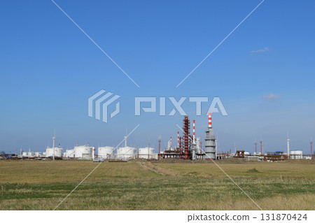 Distillation columns, pipes and other equipment furnaces refinery. Distillation columns, pipes and other equipment furnaces refinery. 131870424