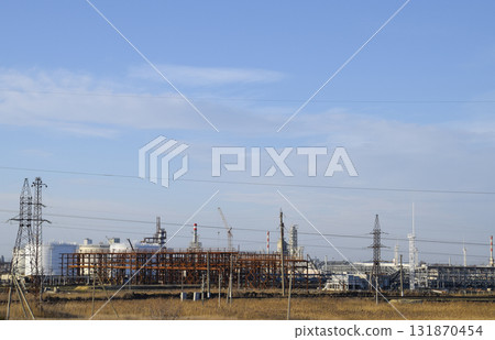 Distillation columns, pipes and other equipment furnaces refinery. Distillation columns, pipes and other equipment furnaces refinery. 131870454