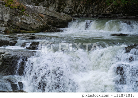 Close-up of Sandan Falls (Ashibetsu, Ashibetsu City, Hokkaido) Close-up of Sandan Falls (Ashibetsu, Ashibetsu City, Hokkaido) 131871013