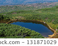 Full Moon Pond reflecting the blue autumn sky (Asahidake, Daisetsuzan Mountains) 131871029