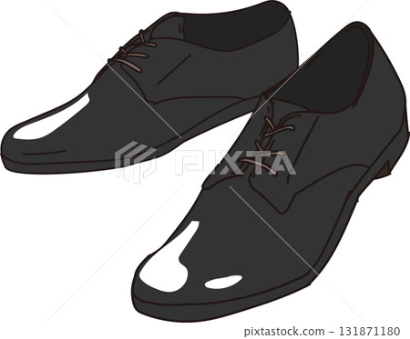 Men's luxury leather shoes_Black 131871180