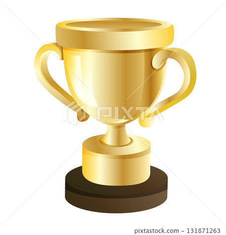 golden cup thropy realistic style vector golden cup thropy realistic style vector 131871263