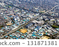 埼玉縣戶田市美女木附近的外環路鳥瞰圖 131871381