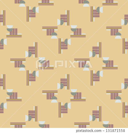 Textile motif seamless pattern. Abstract line shape geometric motif basic pattern continuous background. Man shirt all over print block. Textile motif seamless pattern. Abstract line shape geometric motif basic pattern continuous background. Man shirt all over print block. 131871558