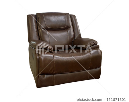 isolate seat leather sofa on white background 131871801