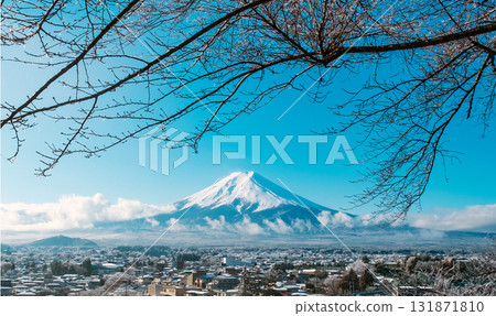 Fuji mountain near Kawaguchiko lake in winter seasons Fuji mount Fuji mountain near Kawaguchiko lake in winter seasons Fuji mount 131871810