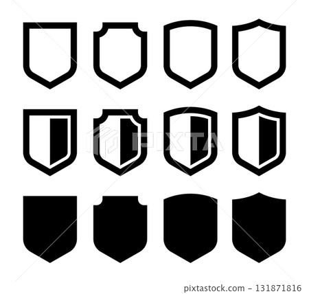 shield icons set isolated. Vector illustration 131871816