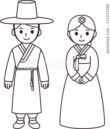 Traditional Korean costumes 131871889