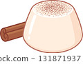 Tembleque pudding cartoon illustration. 131871937