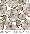 Seamless pattern of wood cuts, vector illustration in sketch style 131872183