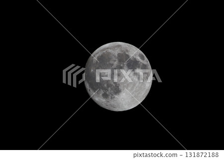 moon floating in the night sky 131872188