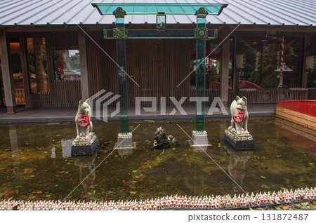 The transparent torii gate of Shintoku Inari Shrine The transparent torii gate of Shintoku Inari Shrine 131872487