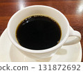 白色咖啡杯中黑色熱咖啡的特寫 131872692