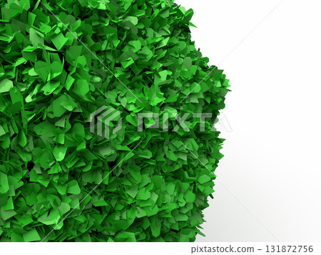 3D illustration of a round tree 3D illustration of a round tree 131872756