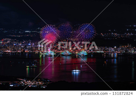 Kagoshima Kinko Bay Summer Night Fireworks Festival "Creative Fireworks" Kagoshima Kinko Bay Summer Night Fireworks Festival "Creative Fireworks" 131872824
