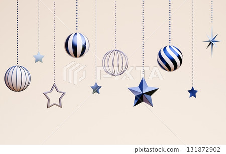 3D material_Christmas ornament_light blue 3D material_Christmas ornament_light blue 131872902
