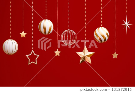 3D素材_聖誕飾品_金色 3D素材_聖誕飾品_金色 131872915