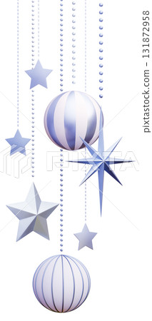 3D材質_聖誕裝飾_銀色 131872958