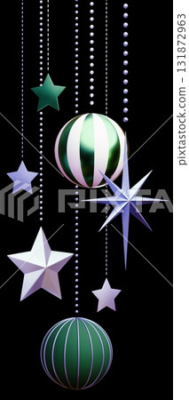 3D material_Christmas ornament_green 3D material_Christmas ornament_green 131872963