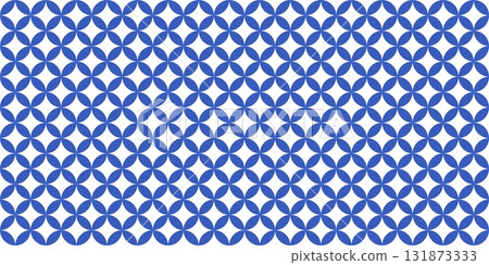 Shippo pattern (blue) | Traditional Japanese pattern background 131873333