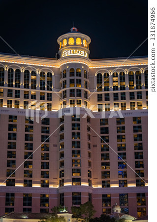 Night view of Bellagio in Las Vegas, Nevada, USA Night view of Bellagio in Las Vegas, Nevada, USA 131874966