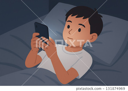 Smartphone before bed Smartphone before bed 131874969