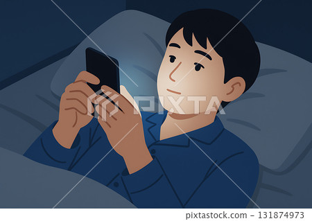 Smartphone before bed Smartphone before bed 131874973