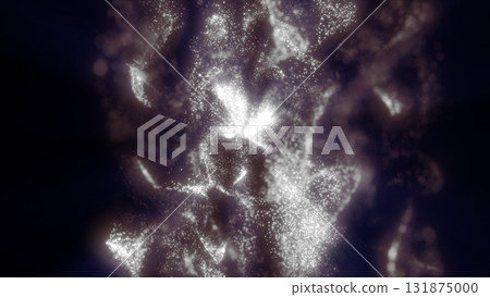 Bright white glowing particles swirling in an abstract cosmic energy field 131875000