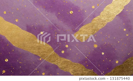 紫色和金色的優雅抽象畫 131875440