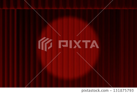 Background material_curtain and spotlight_red 131875793