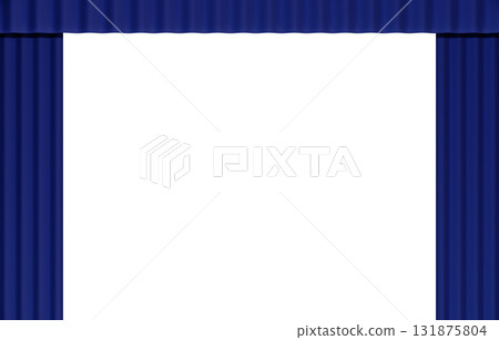 Background material_curtain_blue 131875804