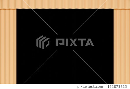Background material_curtain_yellow 131875813