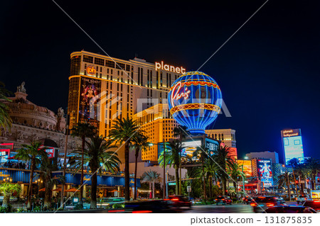 美國內華達州拉斯維加斯的夜景 131875835