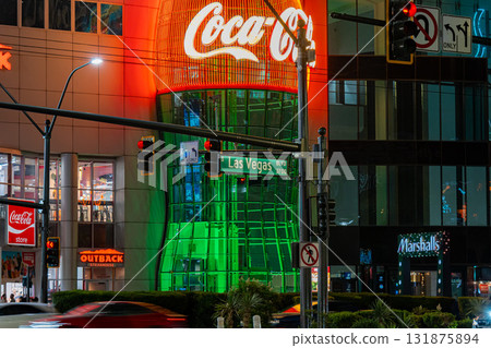 Night view of Las Vegas, Nevada, USA 131875894