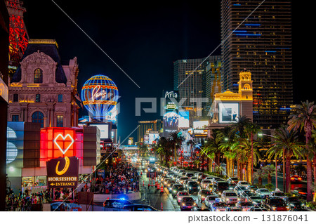 Night view of Las Vegas, Nevada, USA 131876041