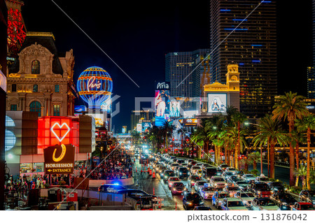 Night view of Las Vegas, Nevada, USA 131876042