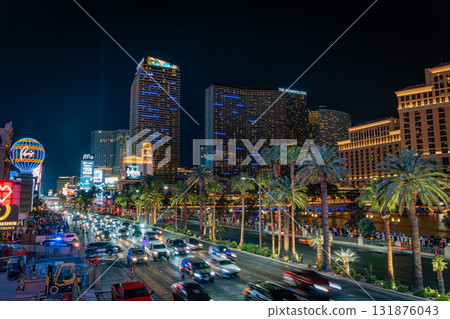 美國內華達州拉斯維加斯的夜景 美國內華達州拉斯維加斯的夜景 131876043