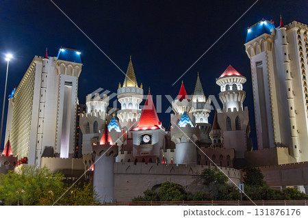 美國內華達州拉斯維加斯的夜景 131876176