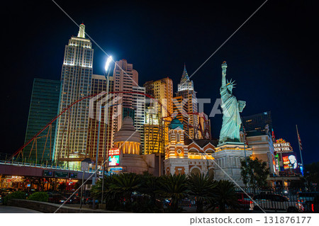 美國內華達州拉斯維加斯的夜景 131876177