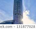Glass skyscraper Sky Tower against blue sky in Wroclaw Poland 131877028
