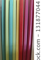Colorful pencil shaft closeup with soft pastel and vivid tones evoking cheerful creativity 131877044