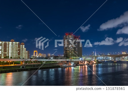 Summer in Odaiba, Tokyo night view Summer in Odaiba, Tokyo night view 131878561