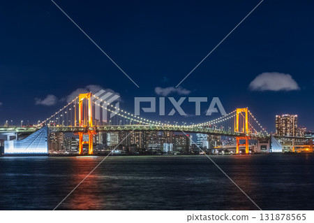 Rainbow Bridge in Odaiba special summer illumination 131878565