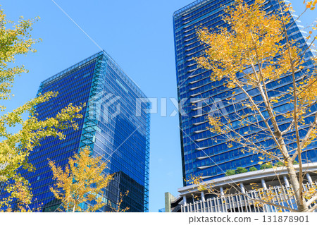 大阪梅田的秋季建築（大阪府大阪市北區） 131878901