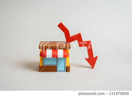 Falling business profitability. Store closures. Small business downsizing. Cost reduction, market decline, financial losses, and reduced demand. Risk of bankruptcy and management crisis 131879008