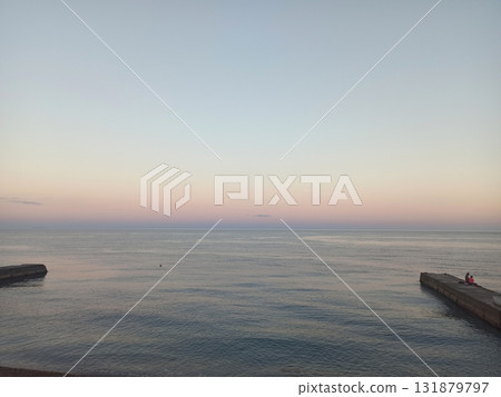view at Black sea on sunset. marine landscape view at Black sea on sunset. marine landscape 131879797