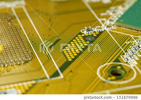Computer microcircuit with electronic components 131879986