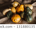Yellow and Green Mini Decorative Pumpkins 131880135